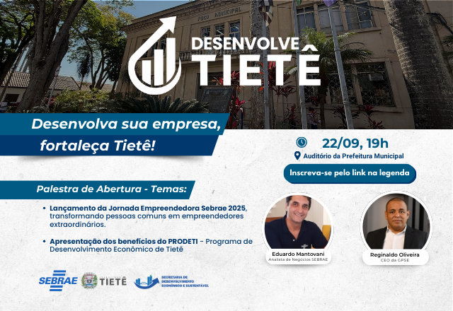Lançamento do Programa Desenvolve Tietê