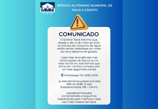 SAMAE INFORMA! 15/05