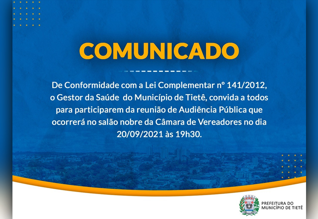 REUNIÃO DE AUDIÊNCIA PÚBLICA