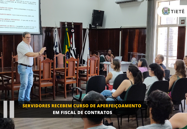 Servidores recebem treinamento para os novos fiscais de contratos