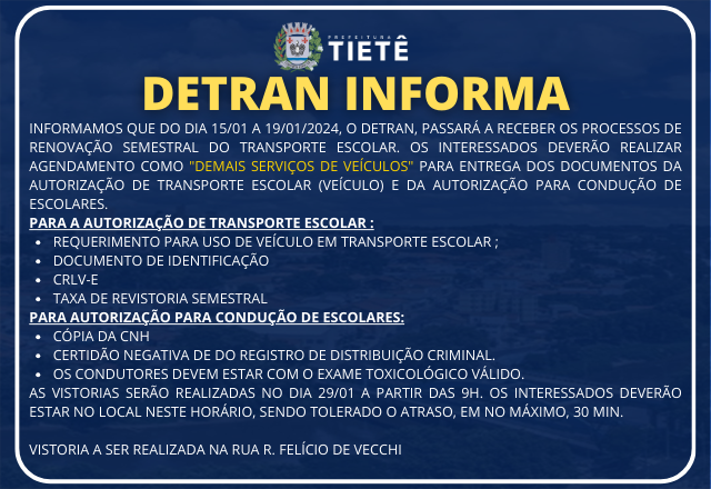 DETRAN INFORMA: