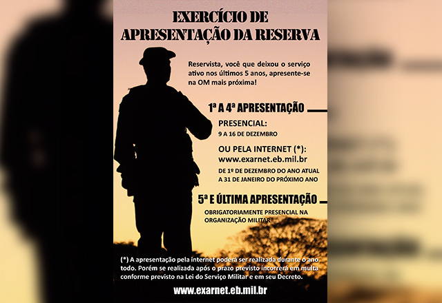 EXERCÍCIO DE APRESENTAÇÃO DA RESERVA