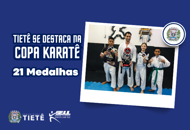 Atletas de Tietê conquistam 21 medalhas e garantem 5º lugar geral na 11ª Copa Conchas de Karatê