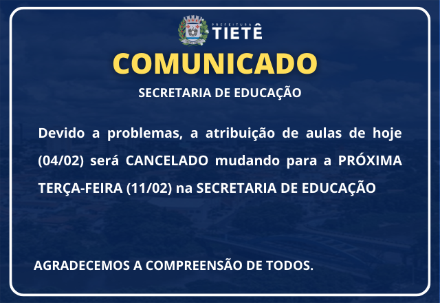 COMUNICADO EDUCAÇÃO