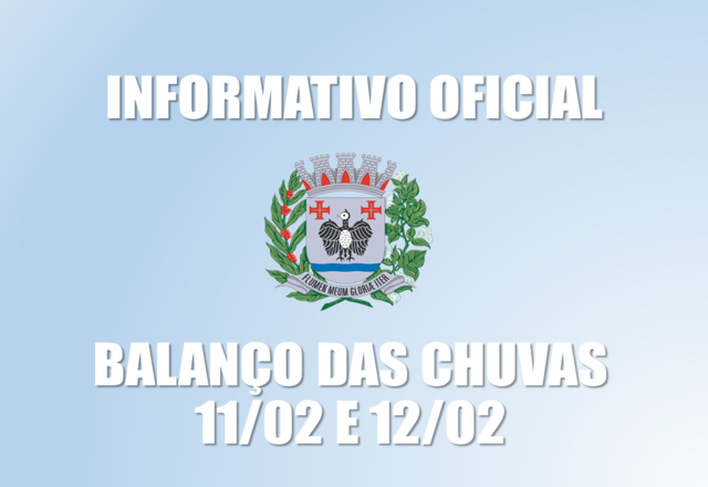 INFORMATIVO: Chuvas de 11/02 e 12/02