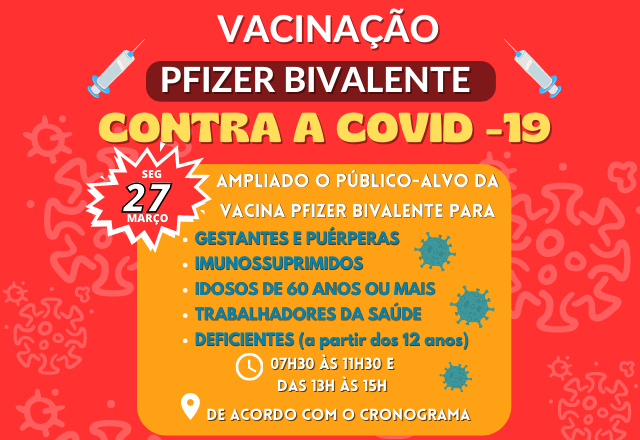 Ampliado o público-alvo da vacina Pfizer BIVALENTE