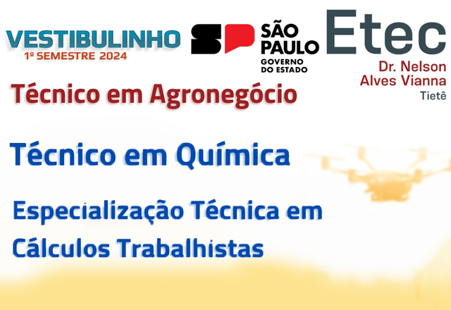 INSCRIÇÕES ABERTAS - VESTIBULINHO ETEC