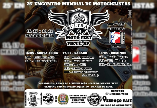 Tietê se prepara para o 25º Encontro Mundial de Motociclistas em maio de 2025