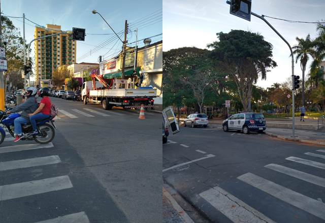 NOVO SEMÁFORO ESTÁ SENDO INSTALADO ENTRE AS RUAS TENENTE GELÁS E DOUTOR PALINURO, NA PRAÇA CENTRAL