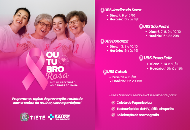AÇÕES DE OUTUBRO ROSA