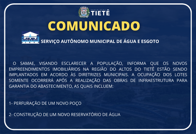 COMUNICADO - SAMAE 07/11