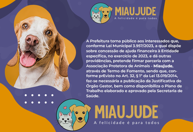 PARCERIA ENTRE PREFEITURA E MIAUJUDE