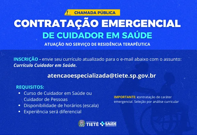 Contratação Emergencial de Cuidados em Saúde