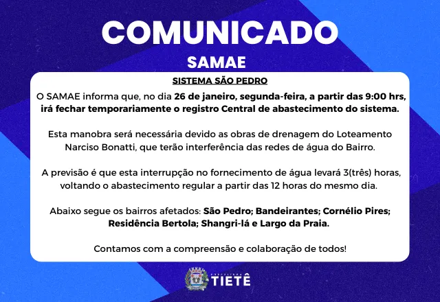 Comunicado Samae