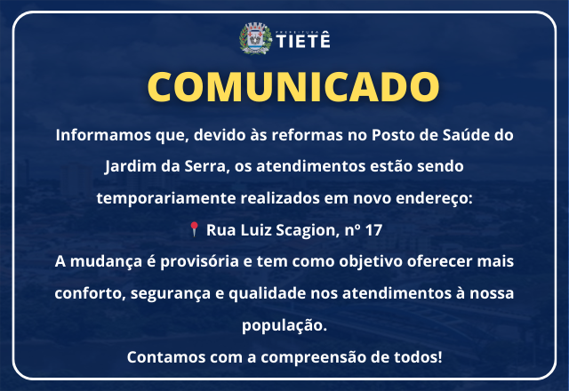 COMUNICADO SAÚDE- 09/04