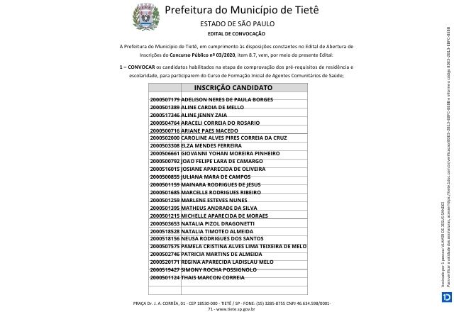 EDITAL CONVOCAÇÃO CURSO INTRODUTÓRIO- 23/03/2023