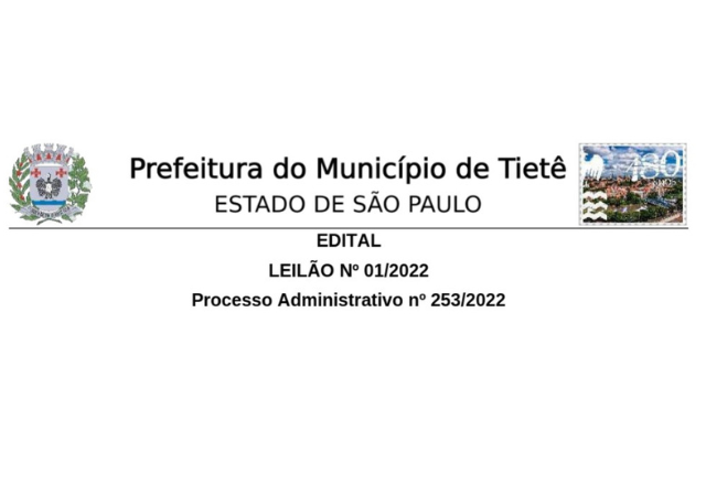EDITAL LEILÃO N° 01/2022