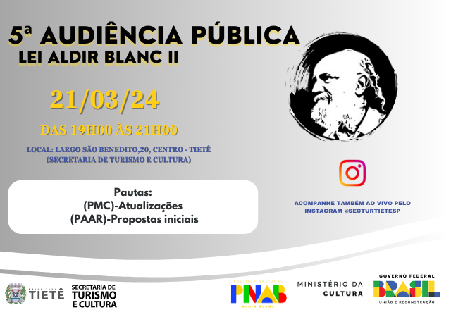 5ª AUDIÊNCIA PÚBLICA - LEI ALDIR BLANC ||