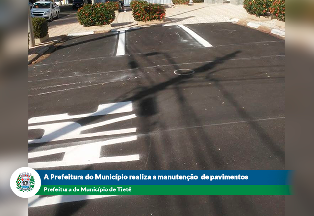 A Prefeitura do Município de Tietê realiza manutenção de sinalização