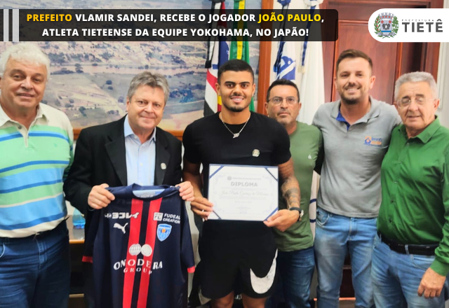 PREFEITO RECEBE VISITA DO ATACANTE DO YOKOHAMA, DO JAPÃO!