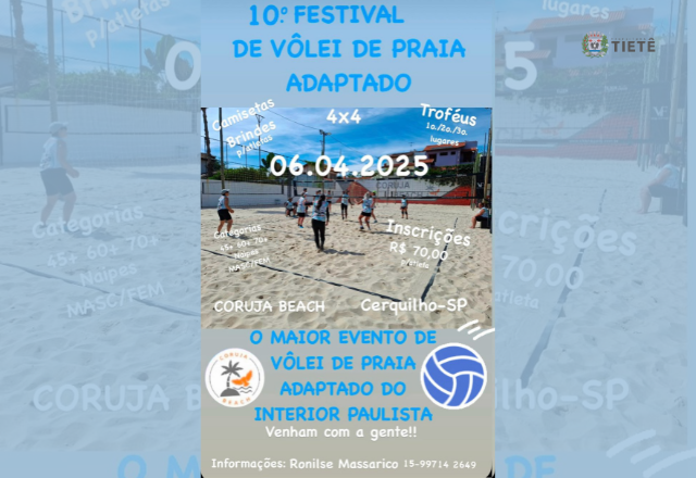 10º Festival de Vôlei Adaptado – Coruja Beach, Cerquilho