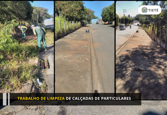 TRABALHO DE LIMPEZA DE CALÇADAS DE PARTICULARES, APÓS AUTUAÇÃO, ESTÁ SENDO EXECUTADO PELA SECRETARIA DE SERVIÇOS