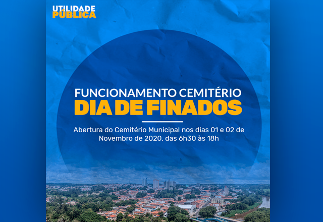 Funcionamento Cemitério - Dia de Finados