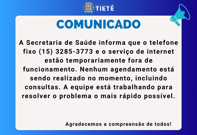 COMUNICADO SAÚDE- 08/04