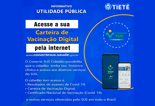 CONECTE SUS - INFORMATIVO UTILIDADE PÚBLICA