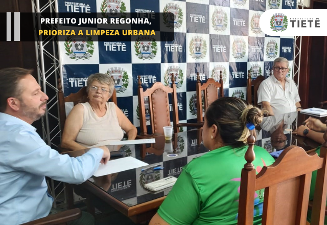 PREFEITO JUNIOR REGONHA, PRIORIZA A LIMPEZA URBANA