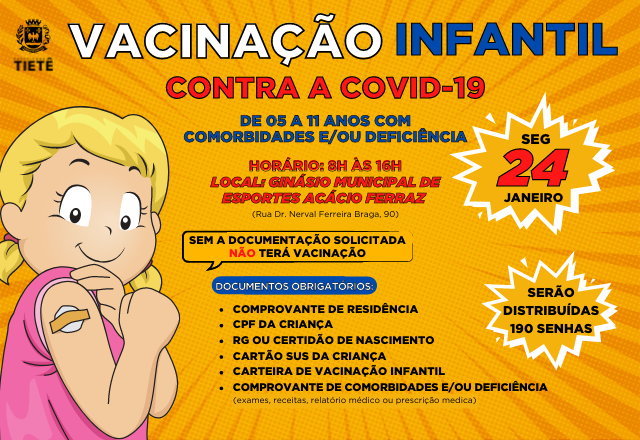 VACINAÇÃO INFANTIL CONTRA A COVID-19