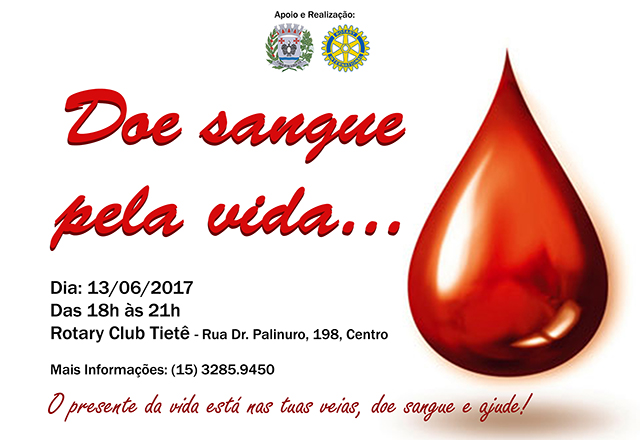 Secretaria de Saúde e Rotary Club promovem campanha de doação de sangue